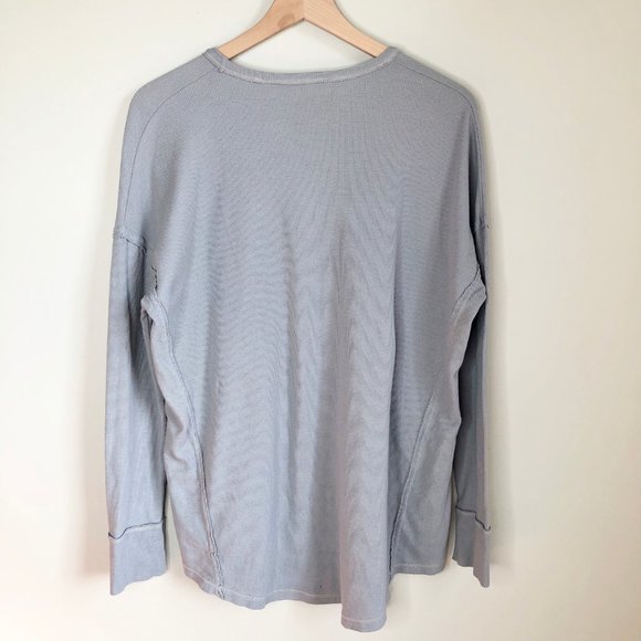 Show Me Your Mumu Sleep All Day Thermal Blue Shirt - Picture 7 of 8